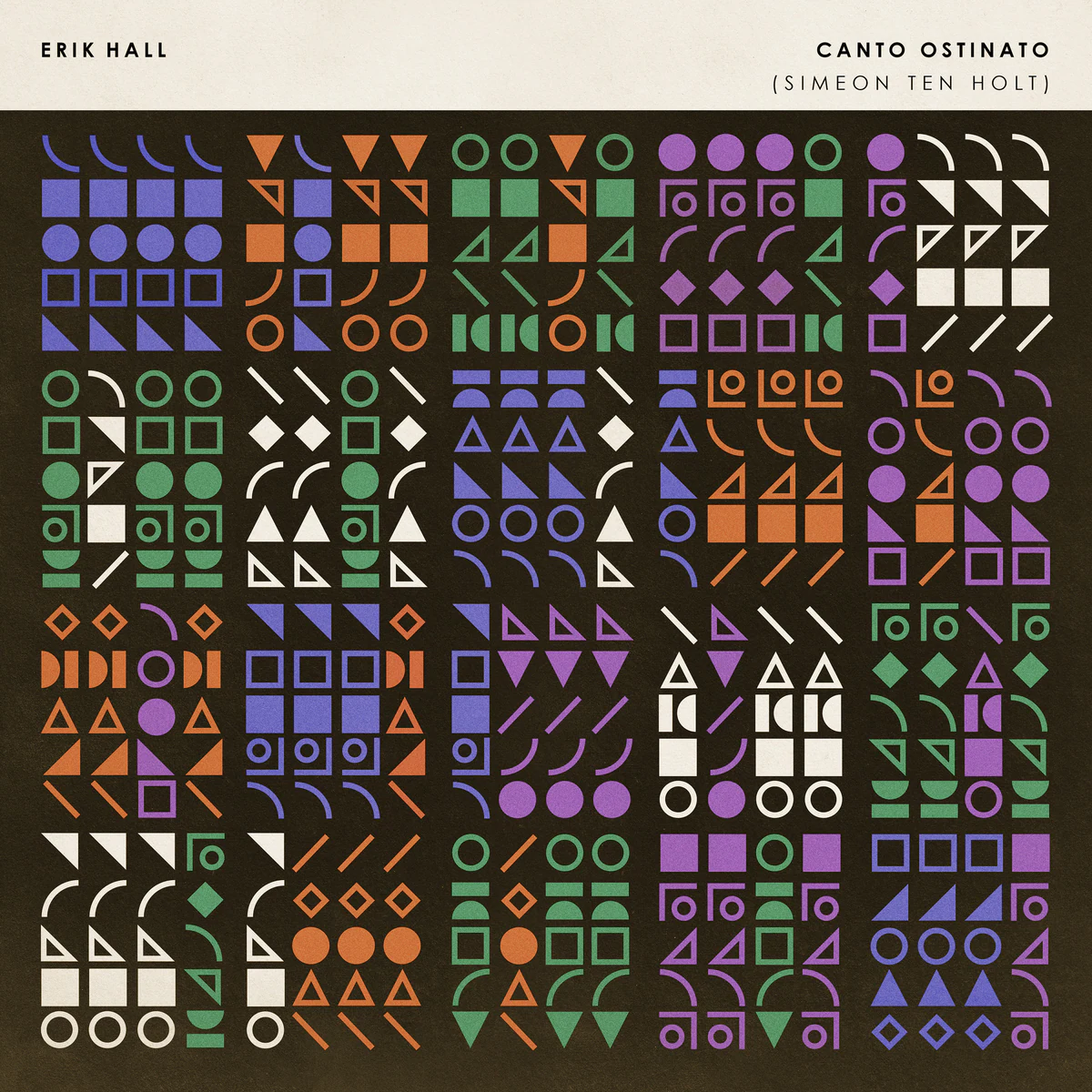 Cover of Canto Ostinato by Erik Hall